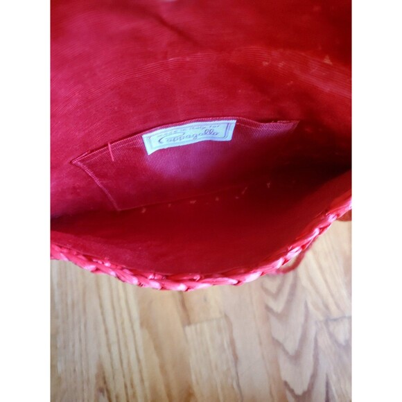 Vintage red straw Pappagallo bag made in Italy - Picture 8 of 10